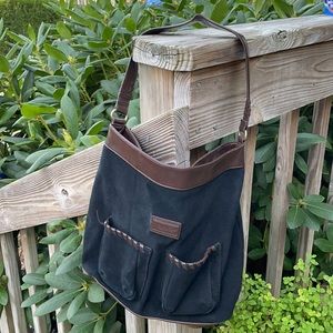 Tignanello black and brown satchel